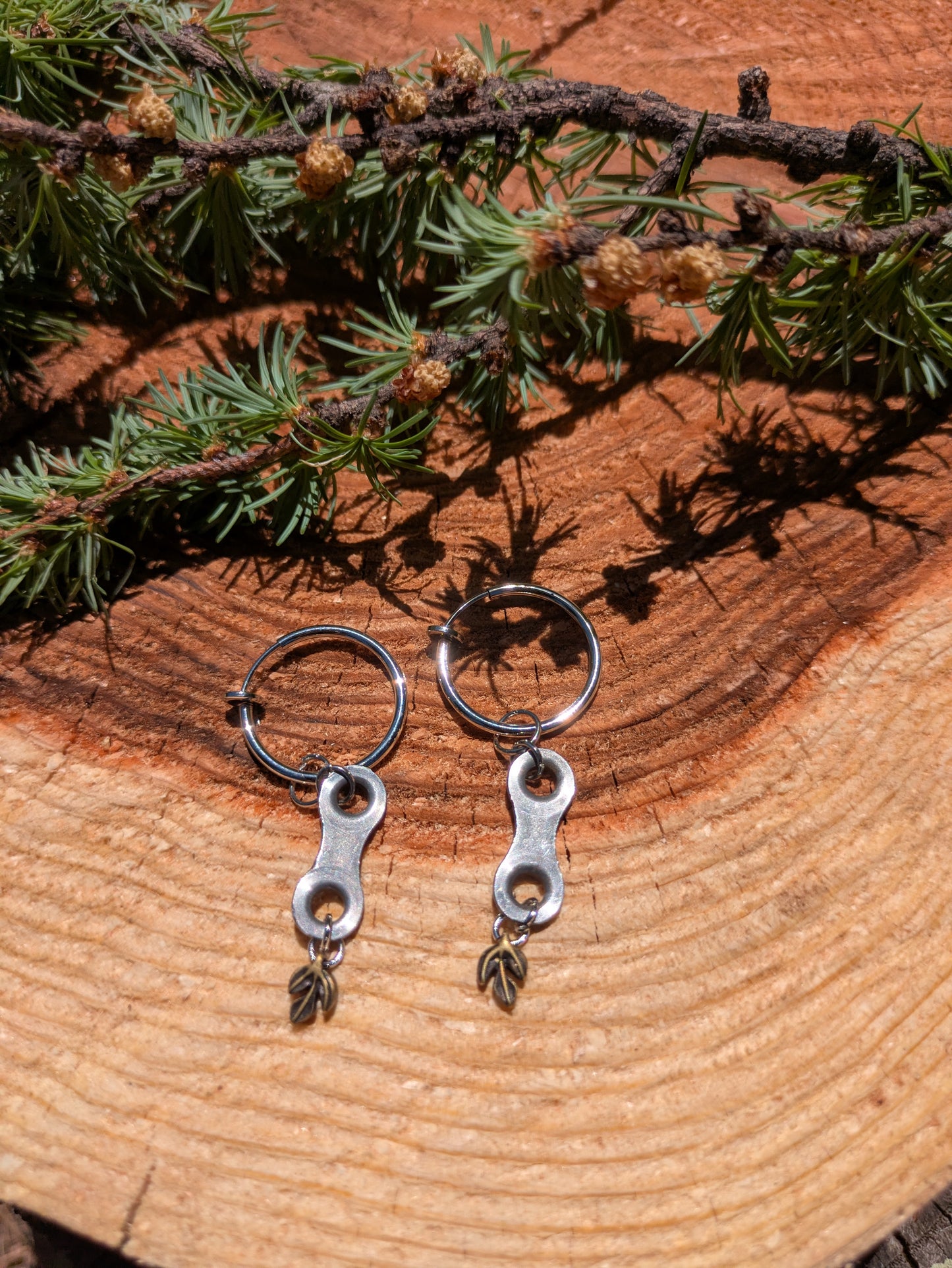 Clip on earrings Large/sillverleaf