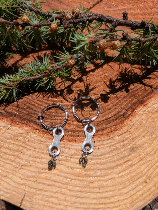 Clip on earrings Large/sillverleaf